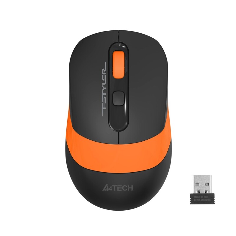 A4-Tech Kablosuz Mouse Nano Siyah-Turuncu (FG10-T)
