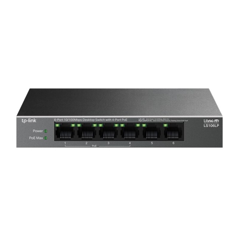 Tp-Link 6Port 10/100 Mbps 4xPoE 41W(LS106LP)