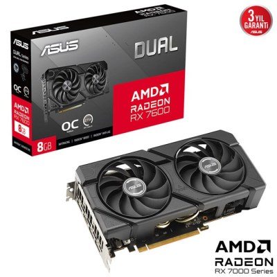 Asus Radeon RX 7600 8GB Dual OC EVO GD6 128Bit