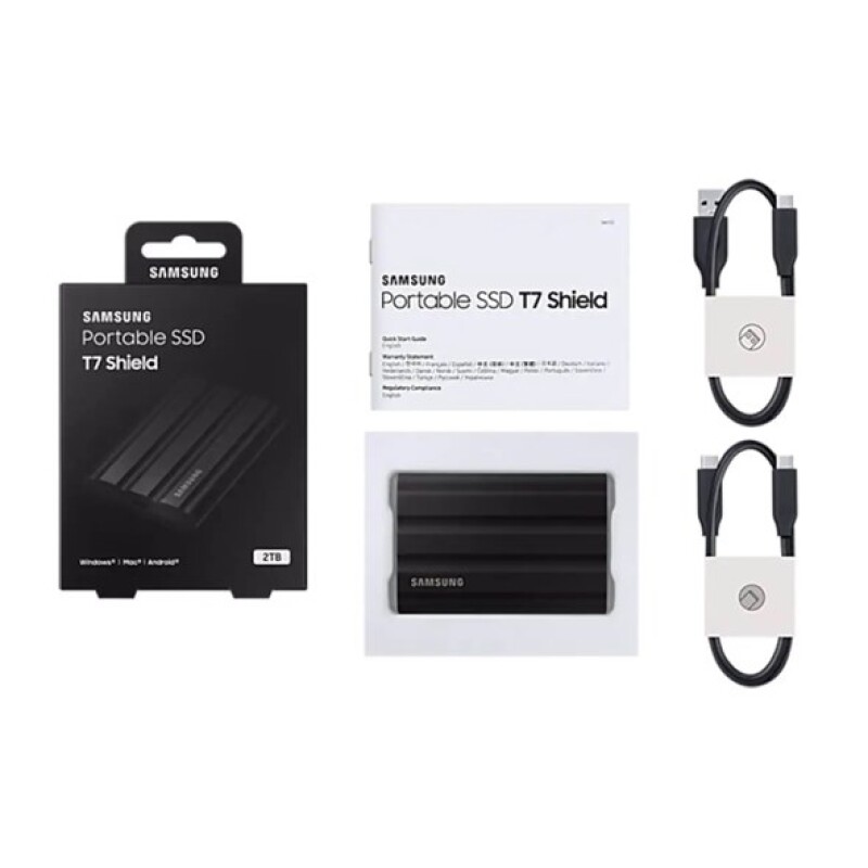 Samsung T7 2TB Usb 3.2 Gen 2 Type-C Siyah Shield