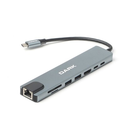 Dark (DK-AC-U31X36) Type C 8 in 1 Çoklayıcı