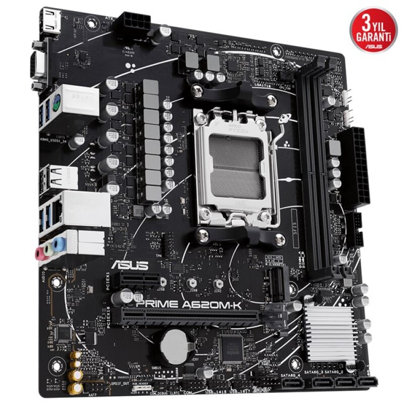 Asus Prime A620M-K AM5 Ryzen Vga Hdmi
