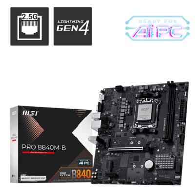 MSI Pro B840M-B AM5 D5 Vga Hdmi