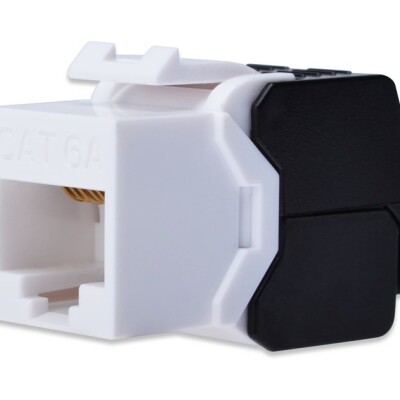 Digitus CAT6A Keystone Jack Zırhsız (Siyah Beyaz)
