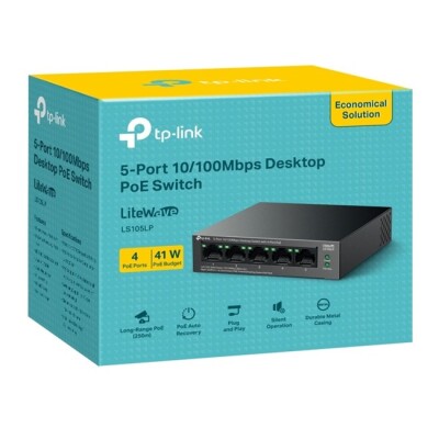 Tp-Link LS105LP 5 Port 10/100 4 Port PoE Switch