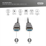 Digitus HDMI Fiber Kablo Altın Uçlu Siyah (10m) 4K