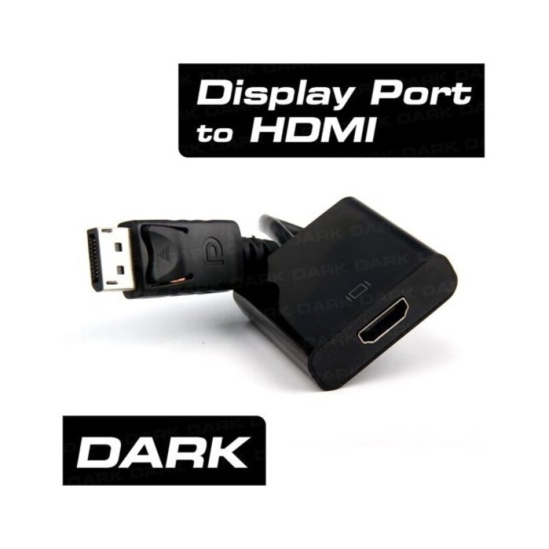 Dark DisplayPort to HDMI Dişi Çevirici 4K