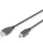 Digitus AK-300108-018-S USB2.0-MiniUSB Kablo(1.8m)