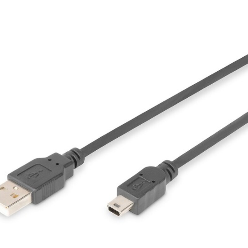 Digitus AK-300108-018-S USB2.0-MiniUSB Kablo(1.8m)