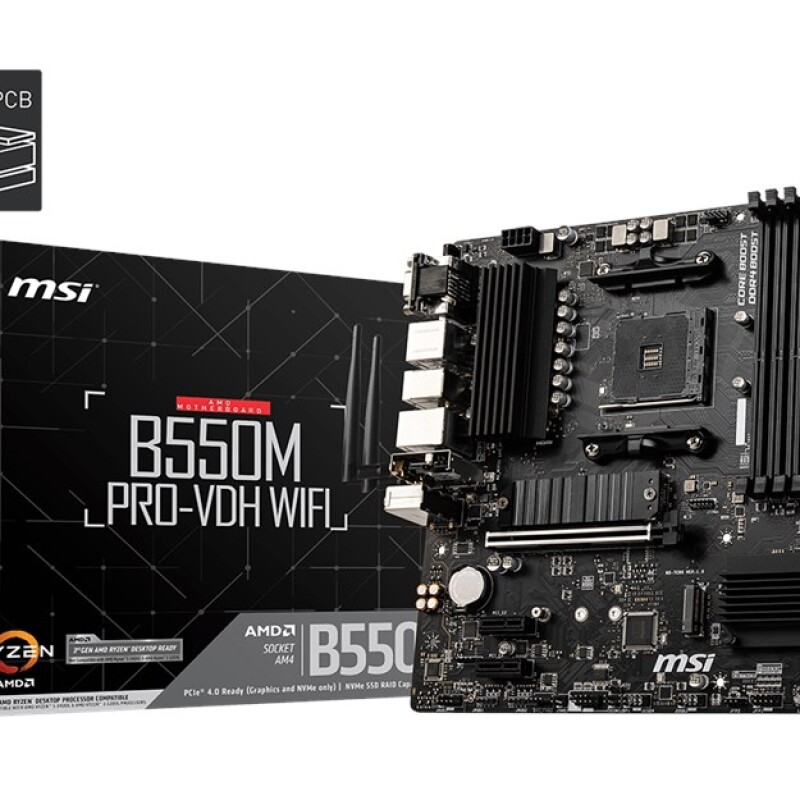 MSI B550M Pro Vdh Wifi AM4 Ryzen DDR4 Vga Hdmi Dp
