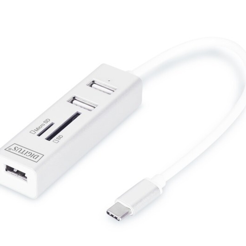Digitus Type-C - 3xUSB 2.0 - Kart Okuyucu