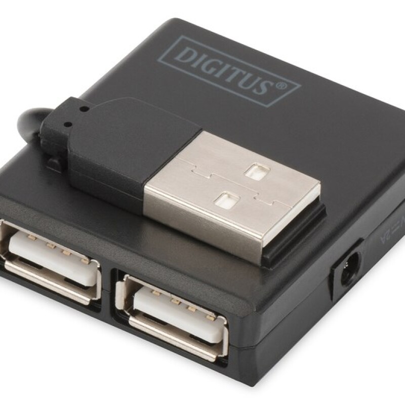Digitus USB 2.0 Çoklayıcı Kablolu Siyah(4 Port)