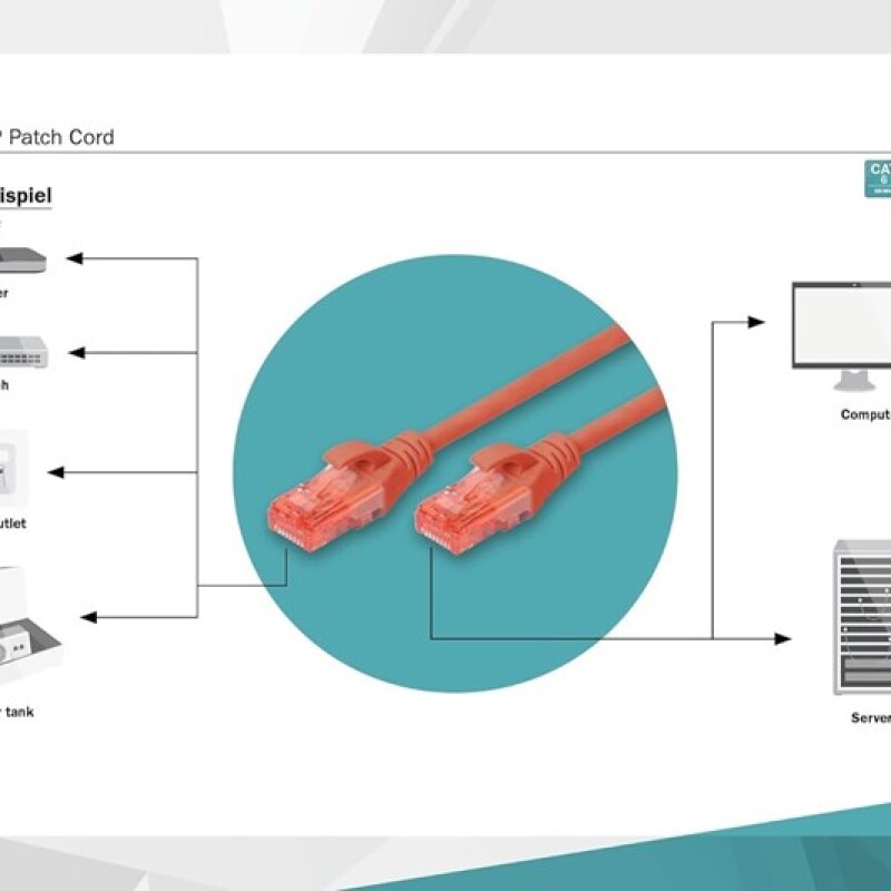 Digitus Patch Kablo Cat6 Kırmızı (5m)
