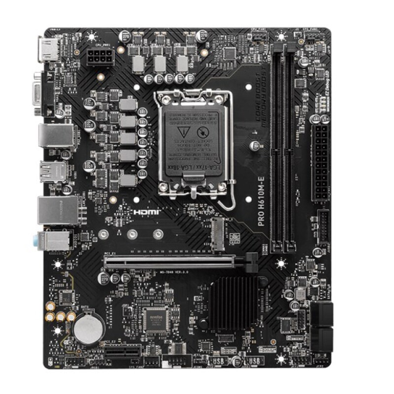 MSI Pro H610M-E DDR5 1700P Vga Hdmi