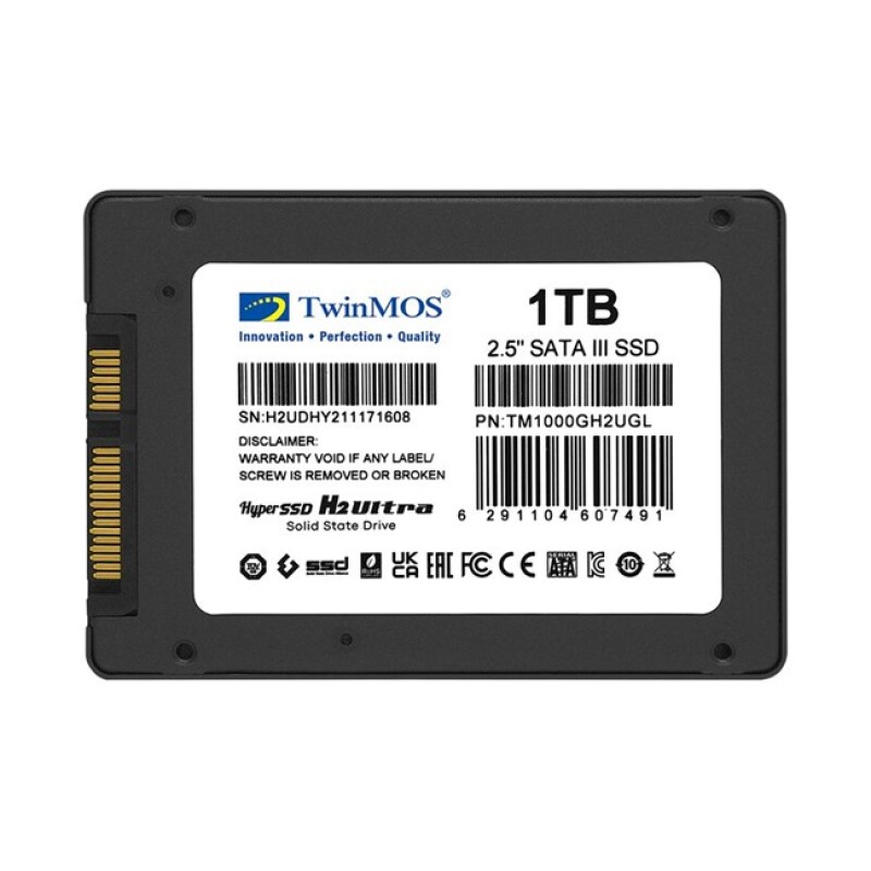 TwinMOS Hyper 1TB 2.5'' SATA3 SSD (580/550Mb/s)
