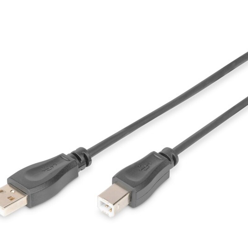 Digitus Yazıcı Kablosu Zırhlı Siyah USB 2.0 (3m)