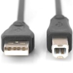 Digitus Yazıcı Kablosu Zırhlı Siyah USB 2.0 (3m)