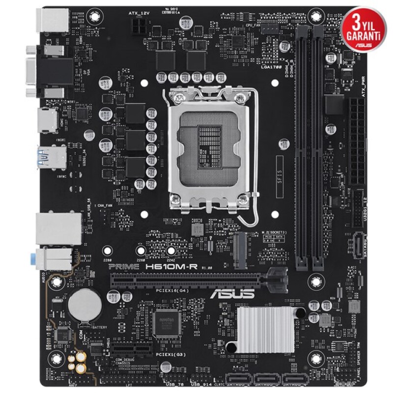 Asus Prime H610M-R SI D5 1700P Vga Hdmi Dp