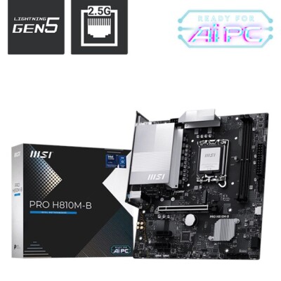 MSI Pro H810M-B DDR5 1851P Hdmi Dp