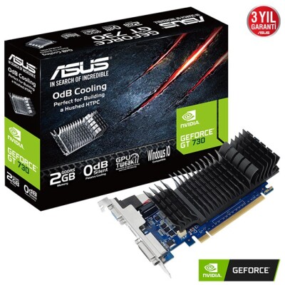 Asus GeForce GT 730 2GB GDDR5 Vga Dvi Hdmi 64Bit