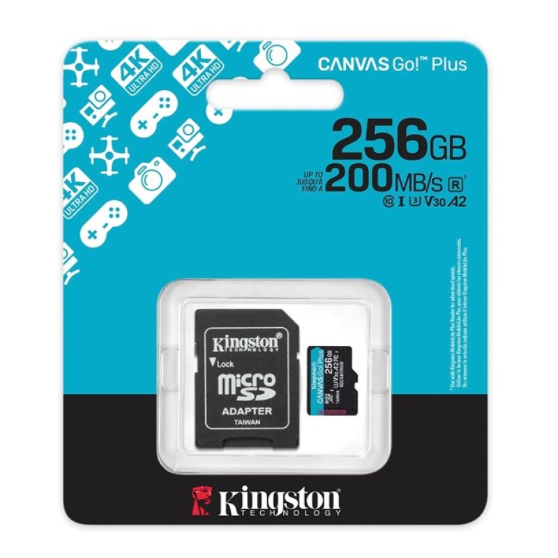 Kingston 256GB mSDXC CanvasGo+ 200MB SDCG4/256GB