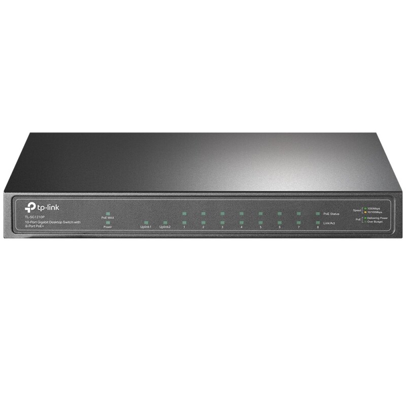 Tp-Link 10Port Gigabit 8xPoE 63W (TL-SG1210P)