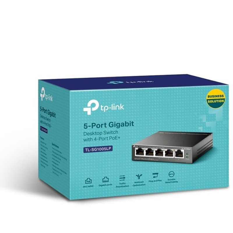 Tp-Link 5Port Gigabit 4xPoE 40W (TL-SG1005LP)