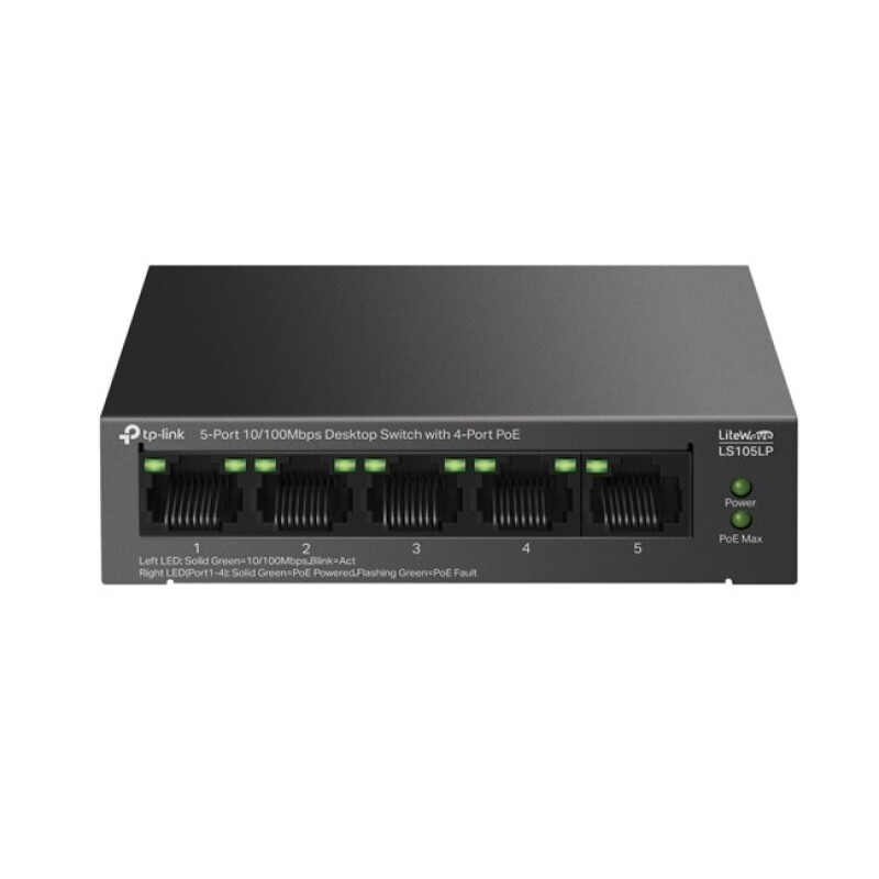 Tp-Link 5Port 10/100 Mbps 4xPoE 41W (LS105LP)