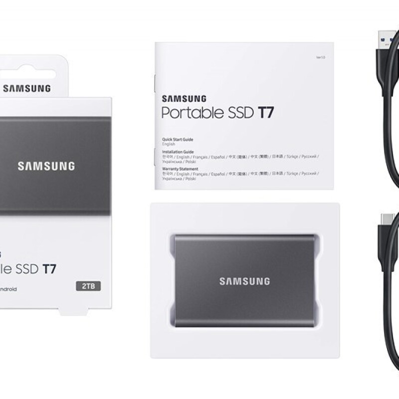Samsung T7 2TB Usb 3.2 Gen 2 Type-C Gri
