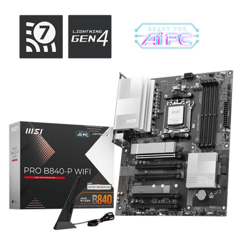 MSI Pro B840-P Wifi AM5 Ryzen D5 Hdmi Type-C
