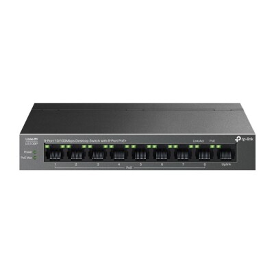 Tp-Link 9Port 10/100Mbps 8xPoE 63W (LS109P)