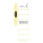 80 x 35 mm Kuşe Etiket (1250 Adet / Rulo)
