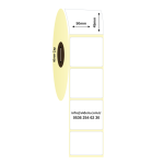 50 x 45 mm 2'li Bitişik Lamine Termal Etiket (2000 Adet / Rulo)